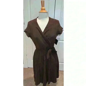 🆕 Suede Wrap Dress